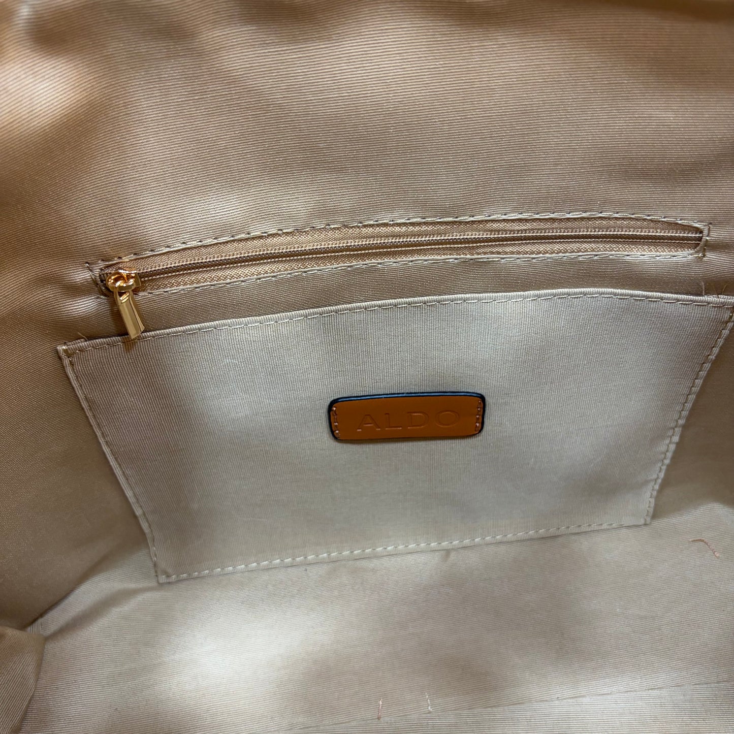 Ald Large Tote Bag - White Tan Colour