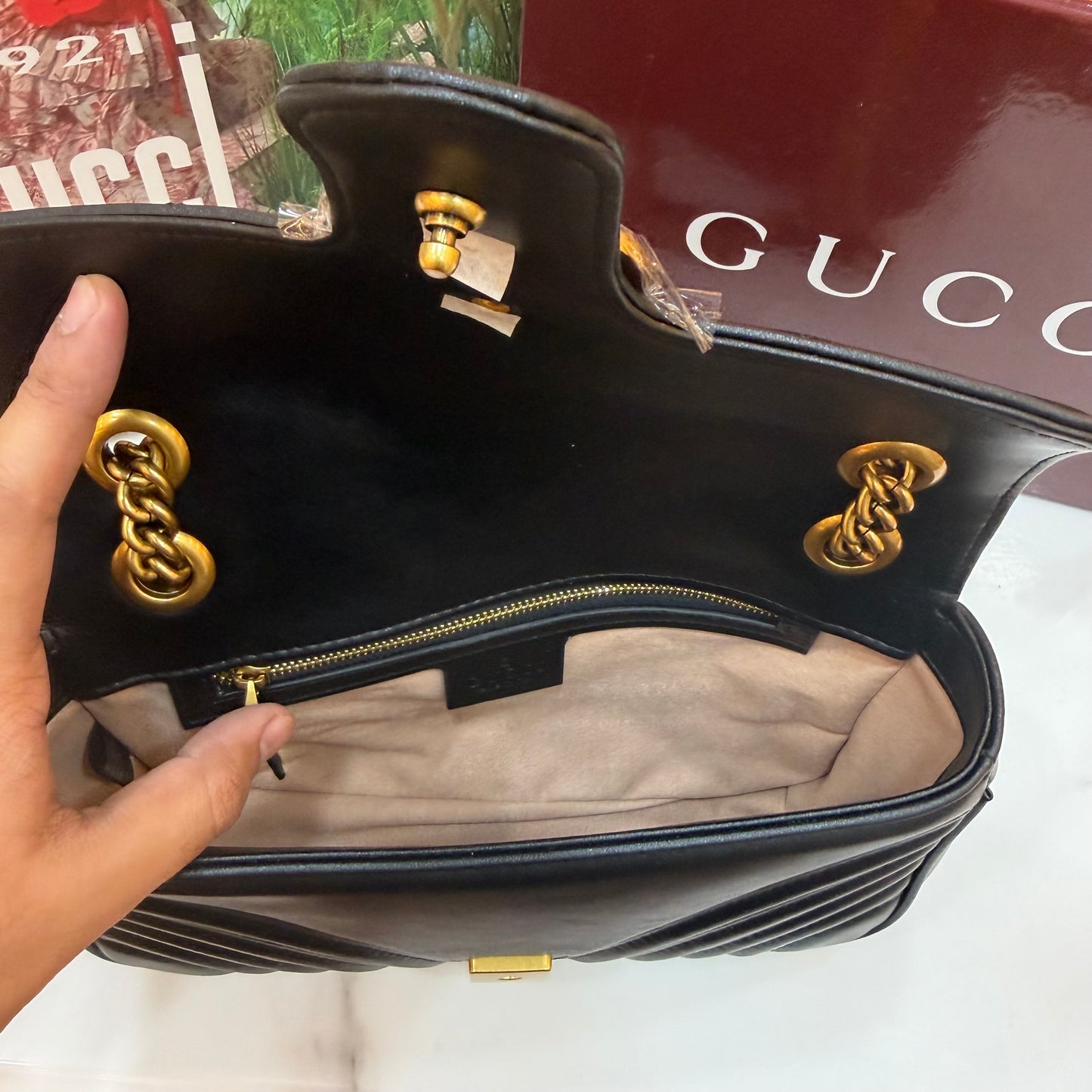 GG Marmont Sling/Shoulder Bag- Black