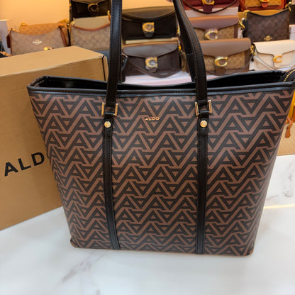 Ald Large Tote Bag - Black Brown