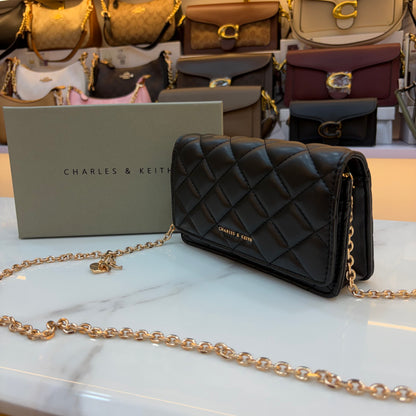 CNK Arrietty Quilted Sling Bag - Black