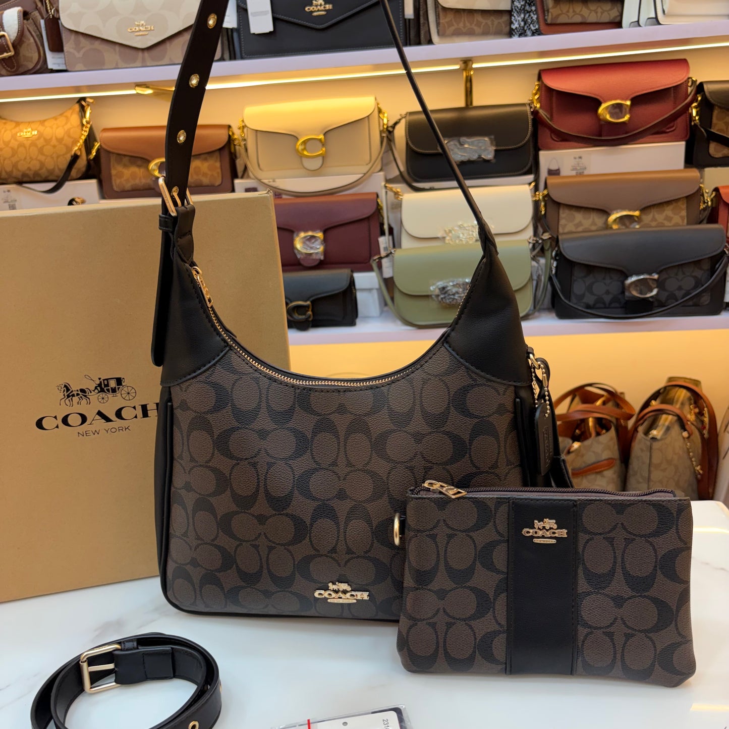 COCH JULIET HANDBAG With Wallet - Coffee