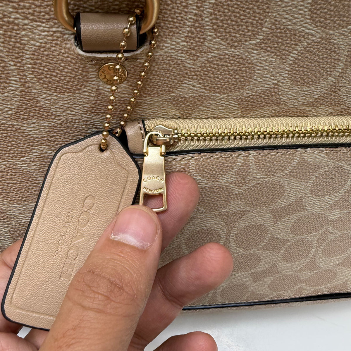 Coch Station Tote Bag - Beige (Ultra Premium With Box)