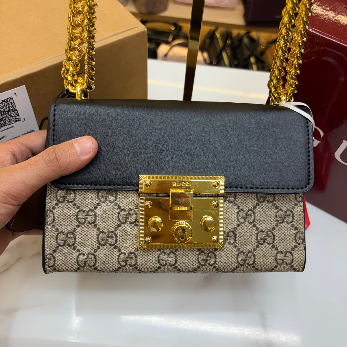 GG Padlock Shoulder/Sling Bag (Ultra Premium Double Box)