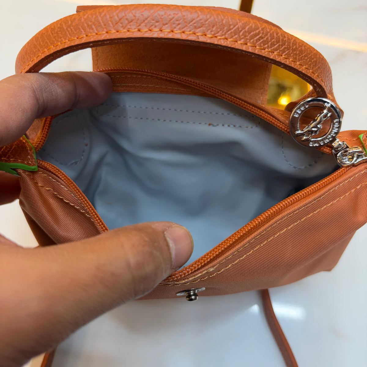 Longchamp - Le Pliage XS Crossbody Bag - Tan Brown