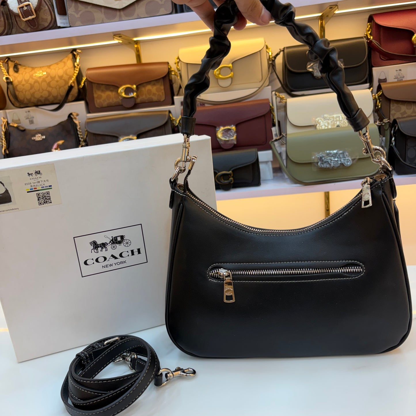COCH TERI HOBO Shoulder/Sling Bag - Black
