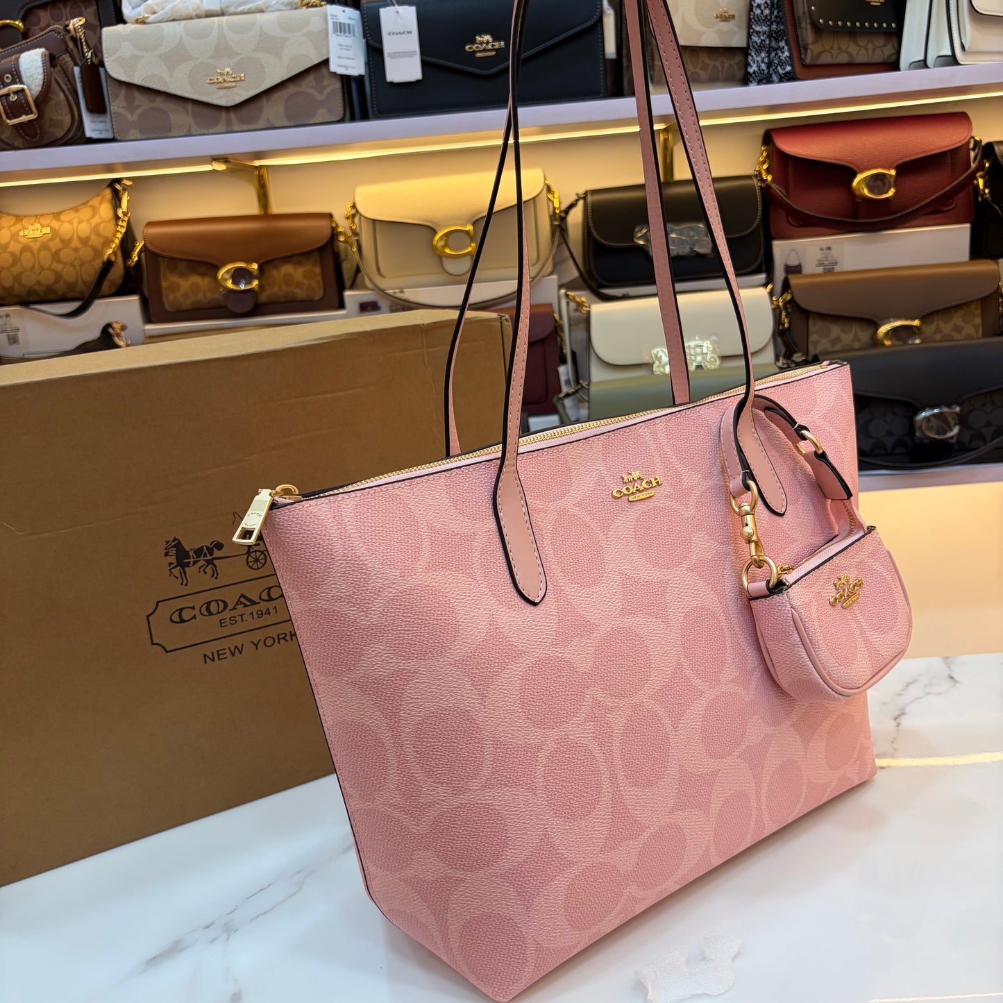 COCH CITY TOTE BAG - Pink