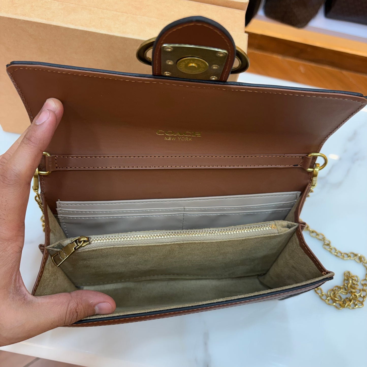 CH Clutch Sling - Tan Apricot