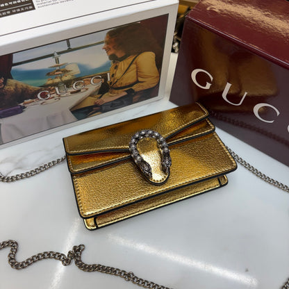GG Diana Crossbody Bag (Double Box Packaging) - Metallic Gold