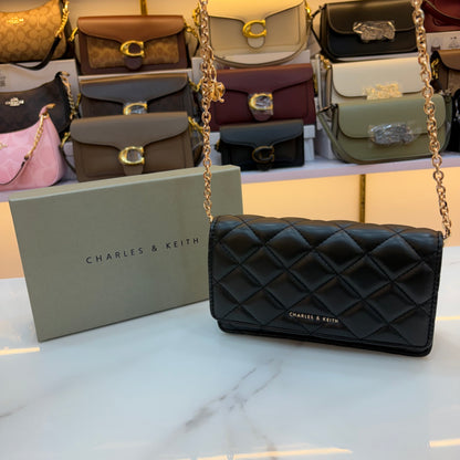 CNK Arrietty Quilted Sling Bag - Black