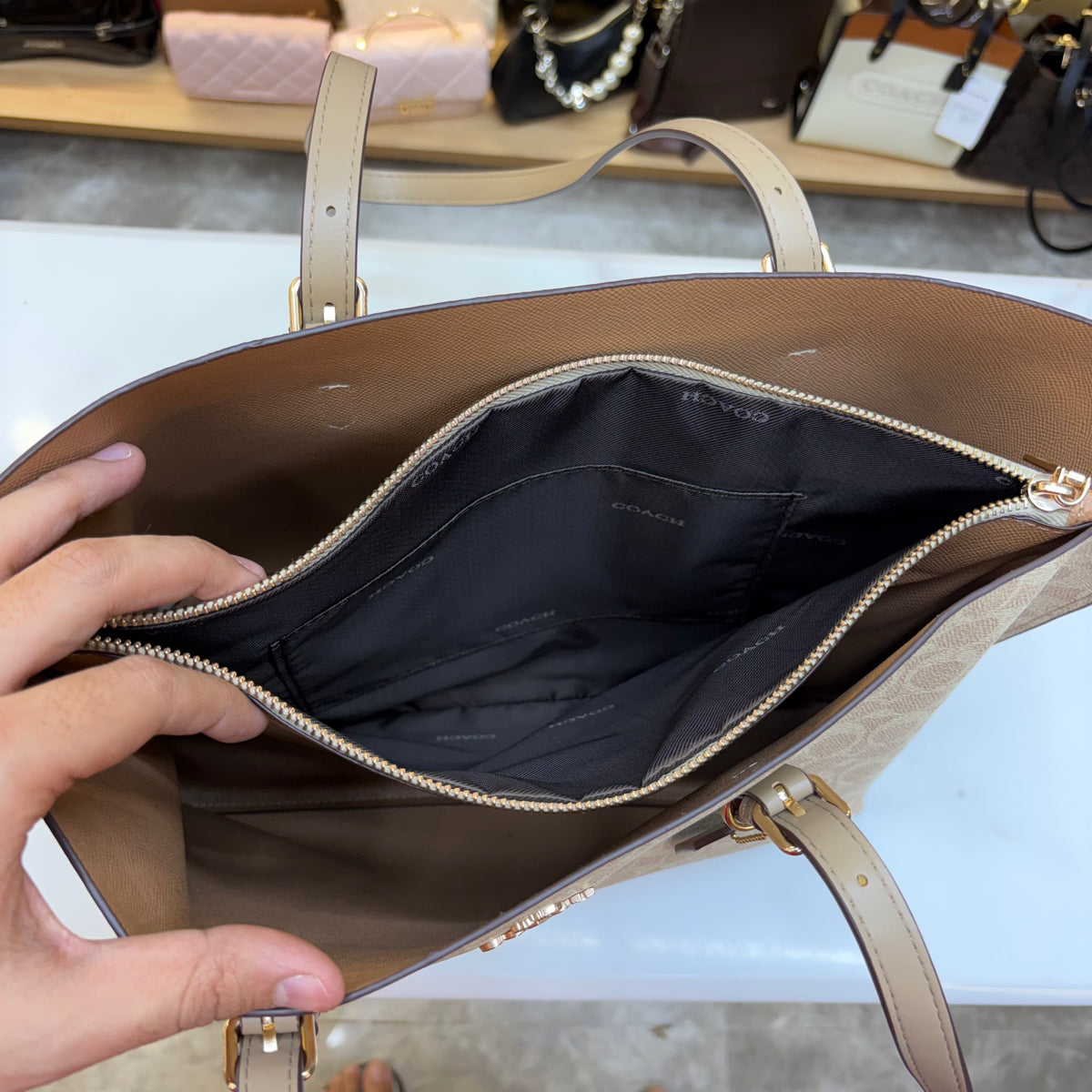 Coch Mollie Large Size Tote Bag - Milk Tea