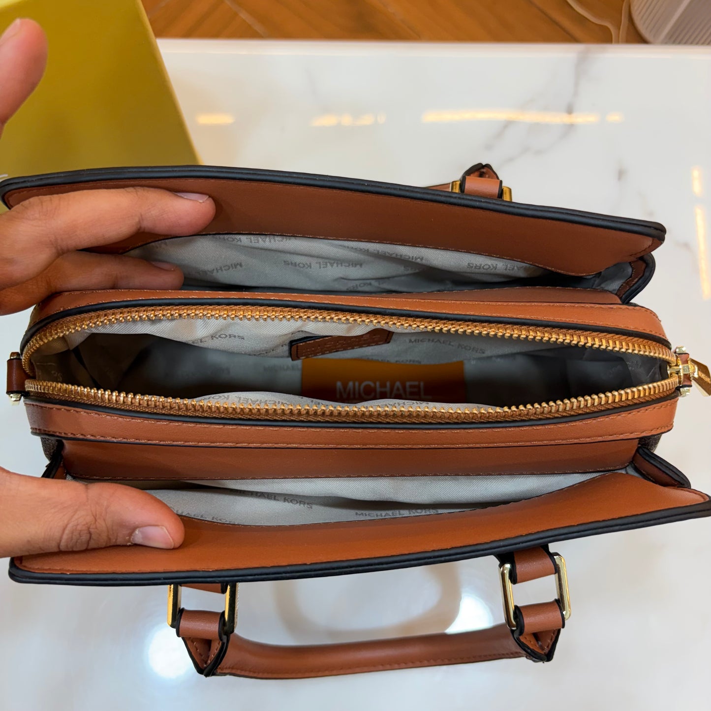 MK Satchel - Brown Tan