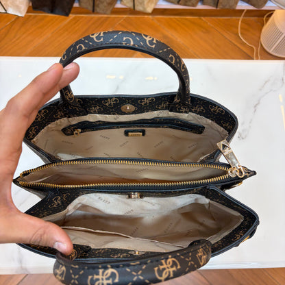 GUS Arlena Girlfriend Satchel - Black Monogram