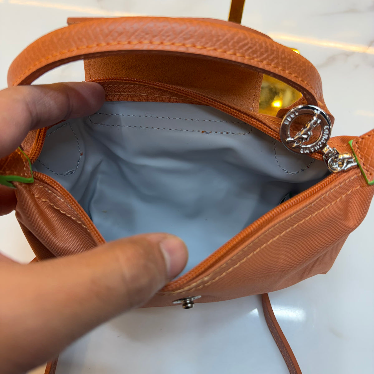 Longchamp - Le Pliage XS Crossbody Bag - Tan Brown