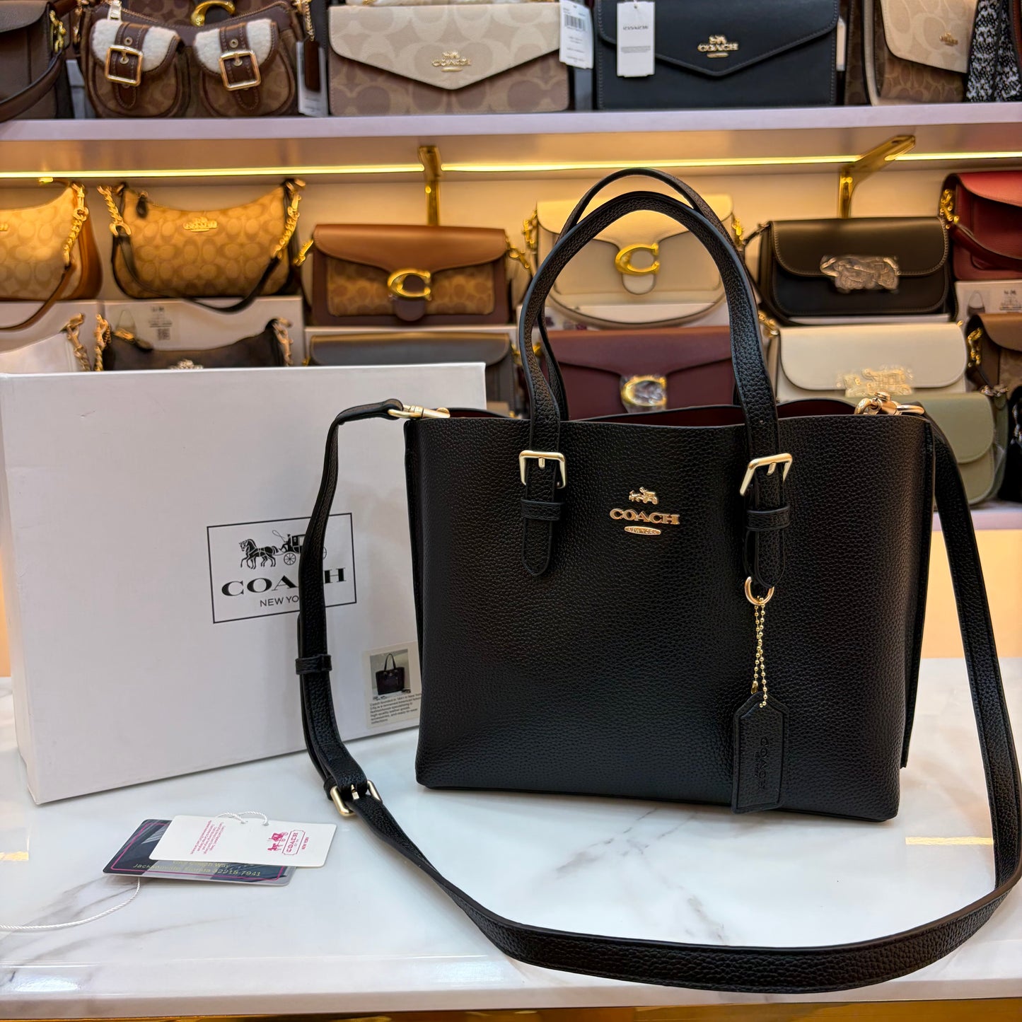 COCH MOLLIE Tote Bag Medium Size - Black
