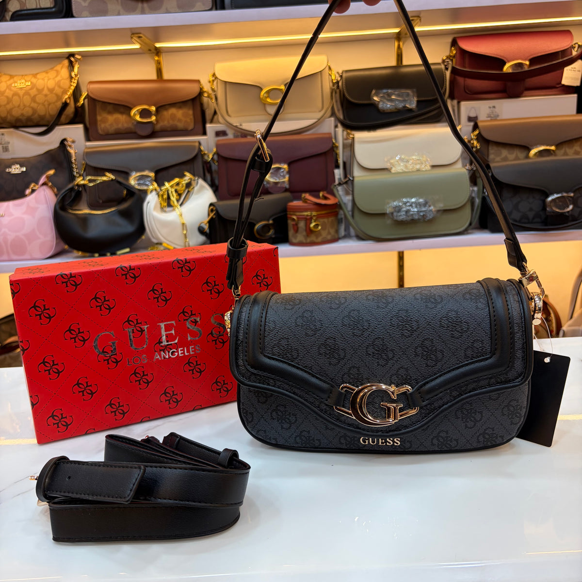 GUS Grey & Black Dea Crossbody Bag