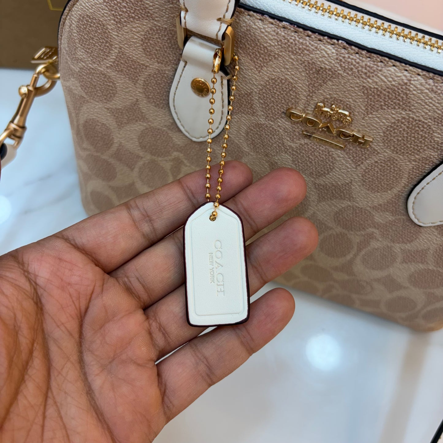 COCH KATY SATCHEL - Apricot White