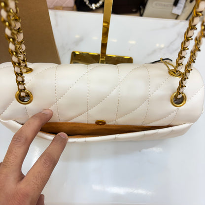 Coch Quilted Tabby Bag - White
