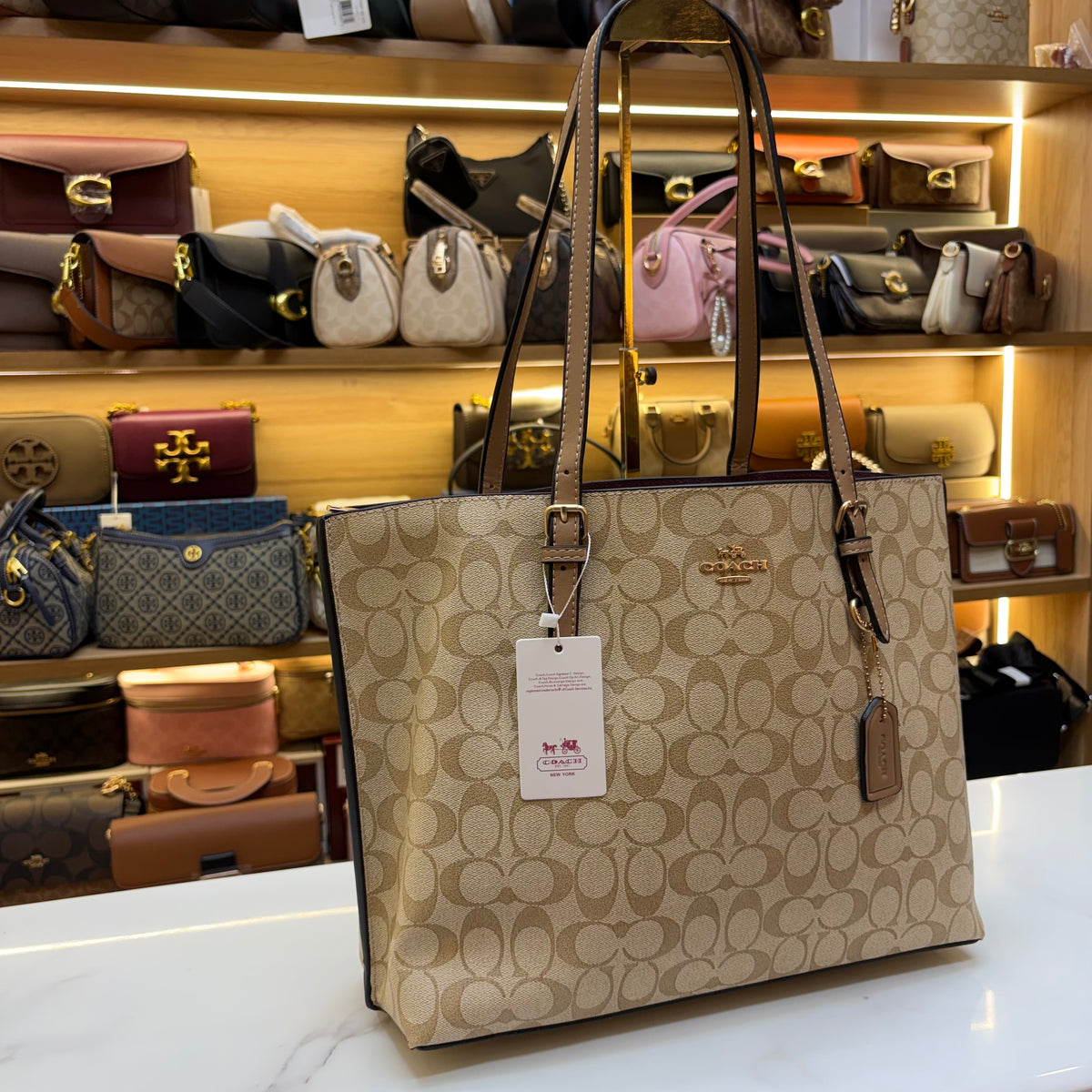 Coch Mollie Large Size Tote Bag - Apricot