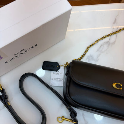 COCH Brook Flap Chain Bag - Black
