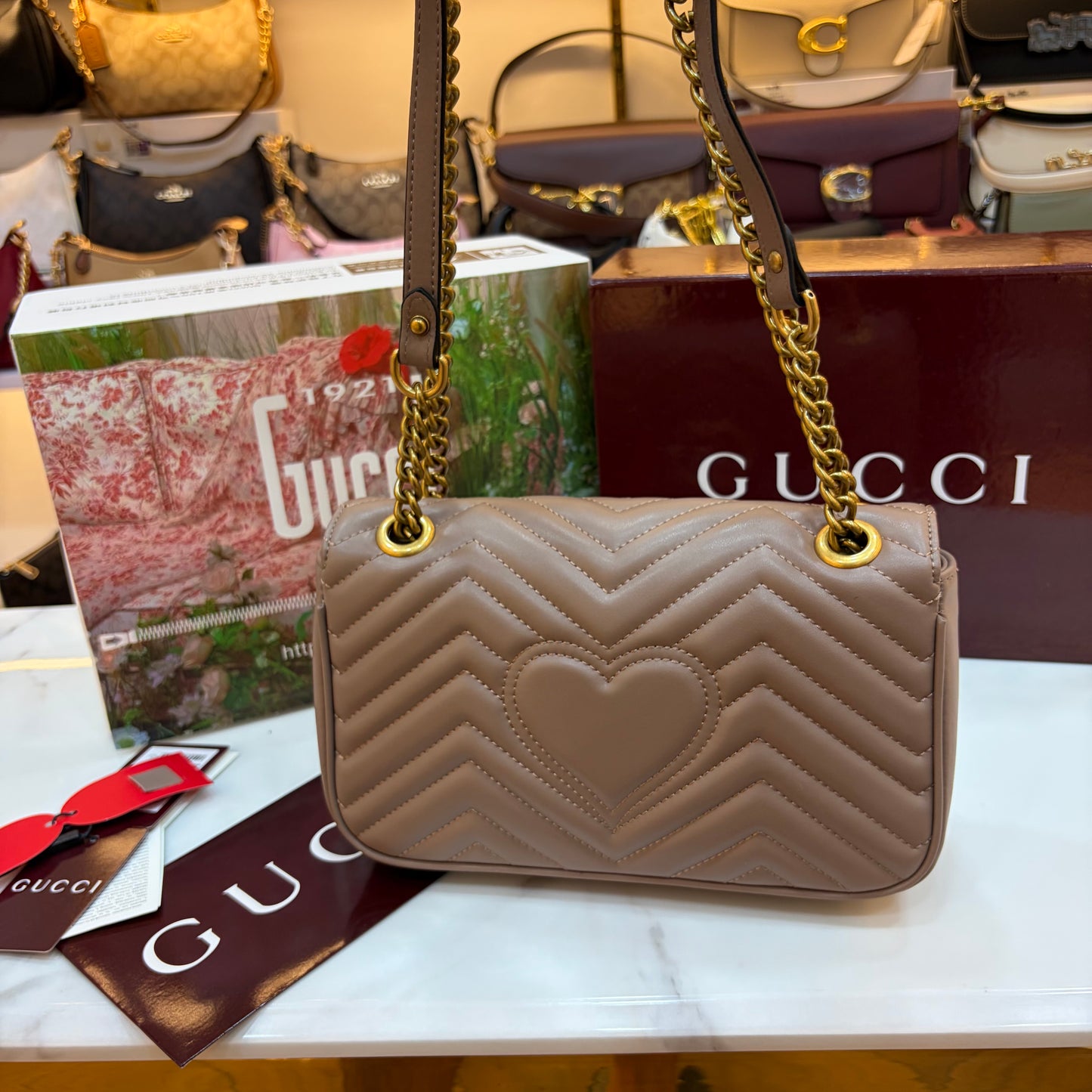 GG Marmont Sling/Shoulder Bag- Beige