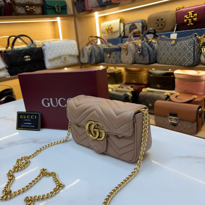 GG Mini Marmont - Beige (Ultra Premium)