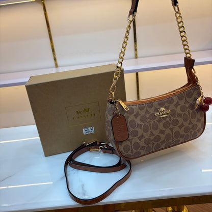 COCH TERI Sling/Shoulder Bag - Apricot (With Cherry Charm)