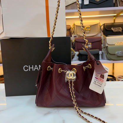 Chanel 25 Small Handbag - Wine
