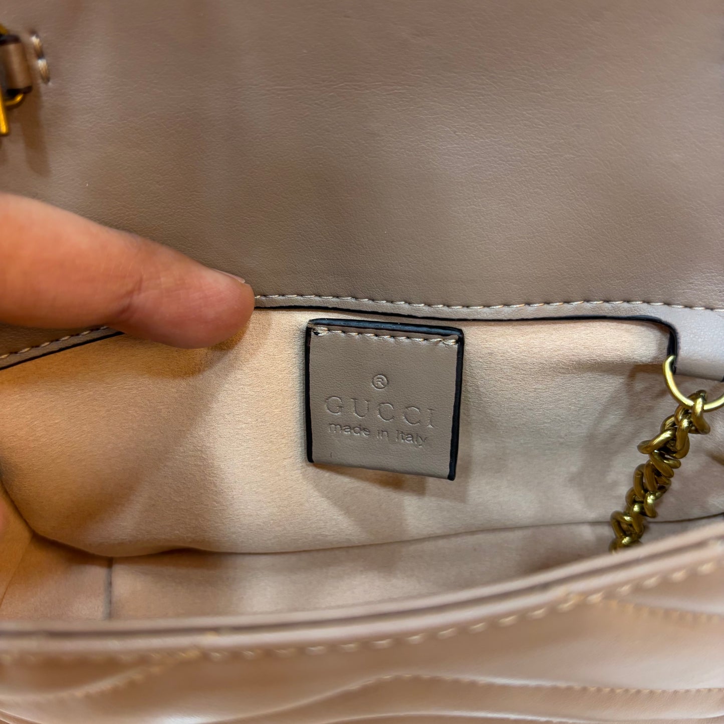 GG Marmont Mini Sling Bag - Beige (Ultra Premium Double Box)