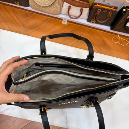 MK Gilly Large Drawstring Tote - Black