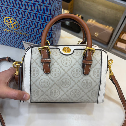 TB Monogram Speedy - White & Tan