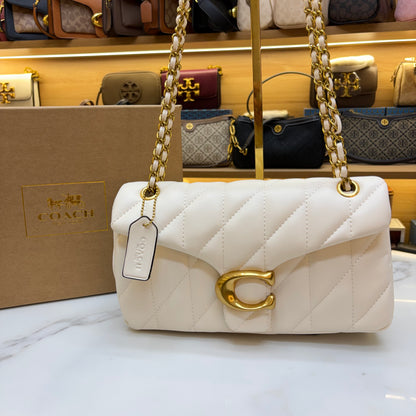 Coch Quilted Tabby Bag - White