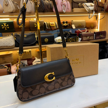 Coch Jet Shoulder/Crossbody Bag - Coffee Black