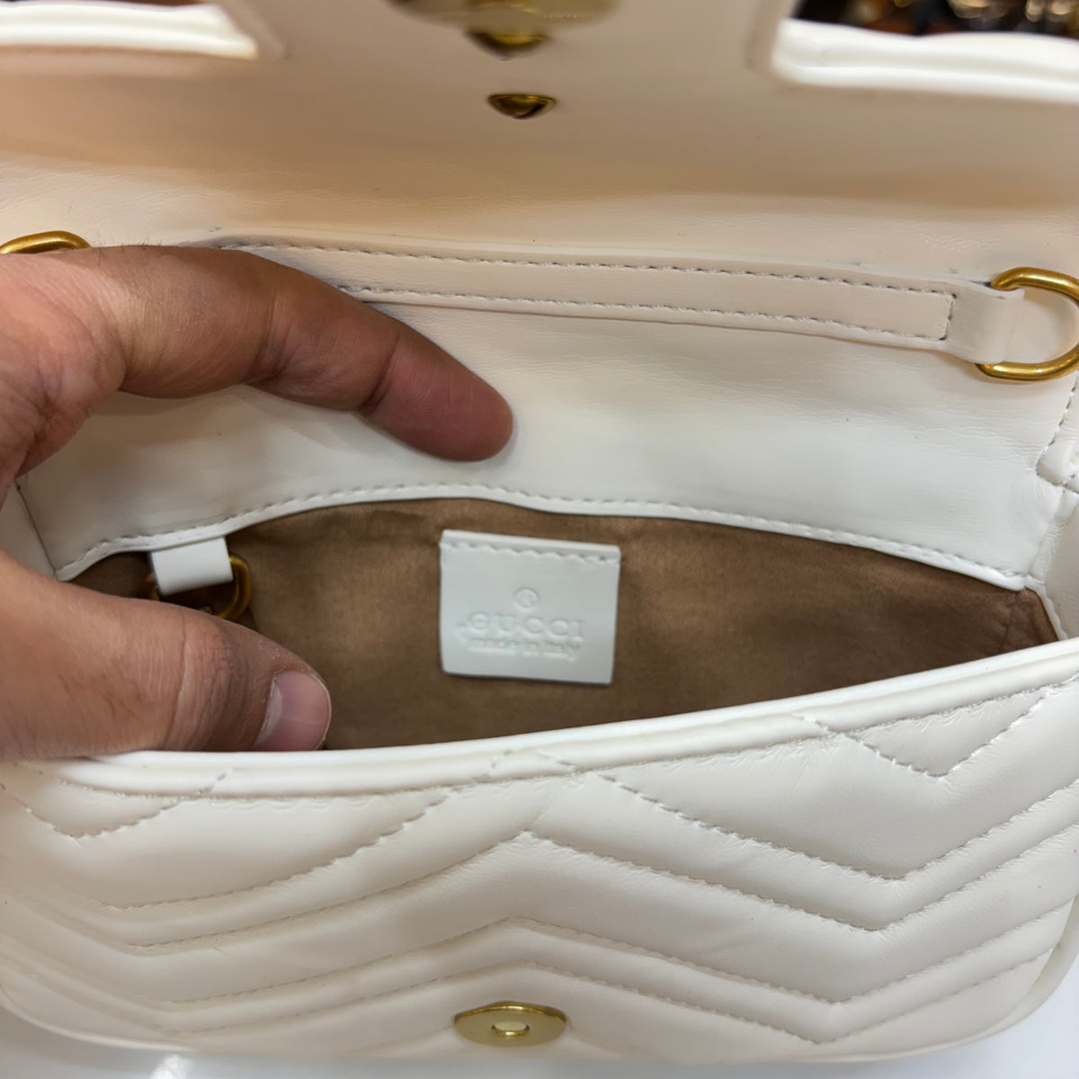 GG Mini Marmont - White (Ultra Premium)