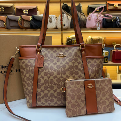Coch Premium Tote With Wallet - Signature Colour