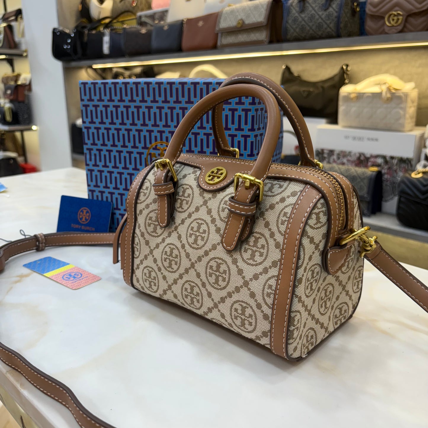 TB Monogram Speedy - Apricot Colour