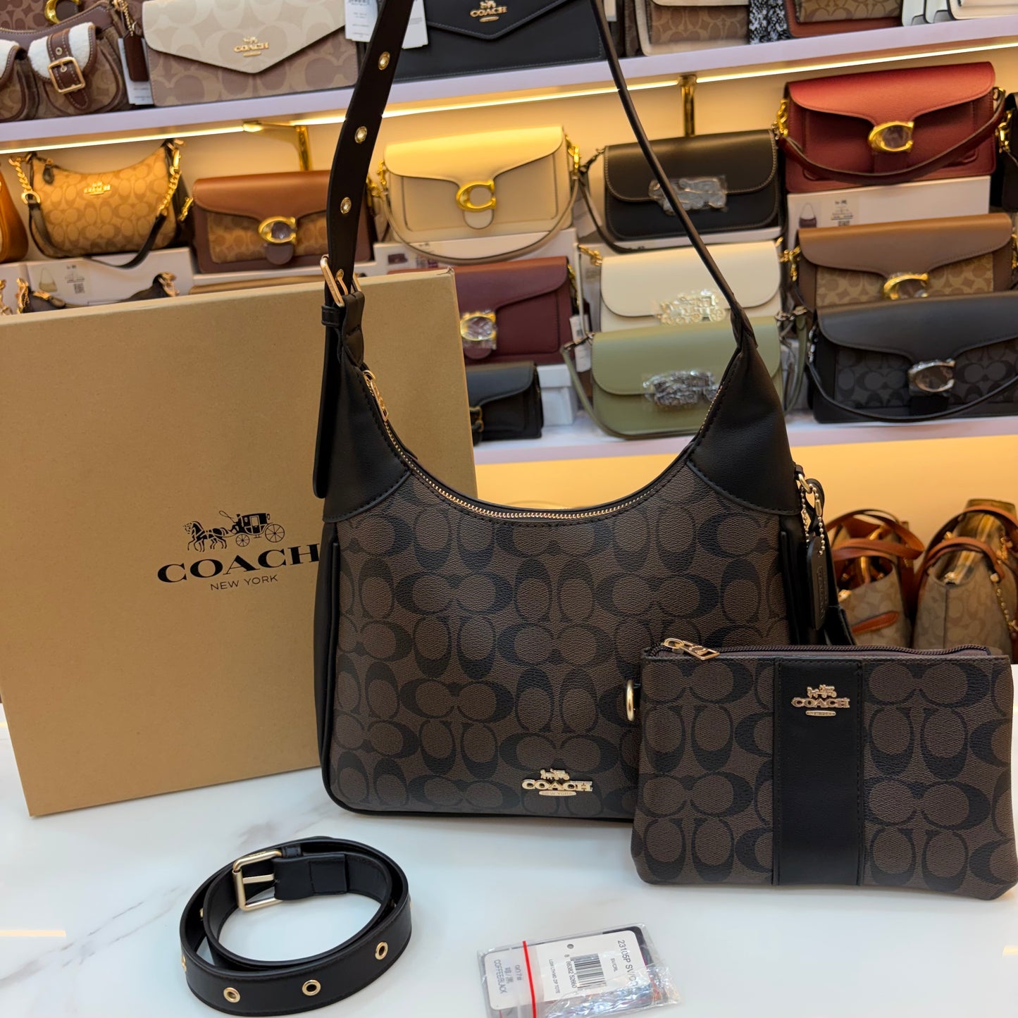 COCH JULIET HANDBAG With Wallet - Coffee