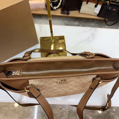 Coch Premium Tote With Wallet - Light Apricot