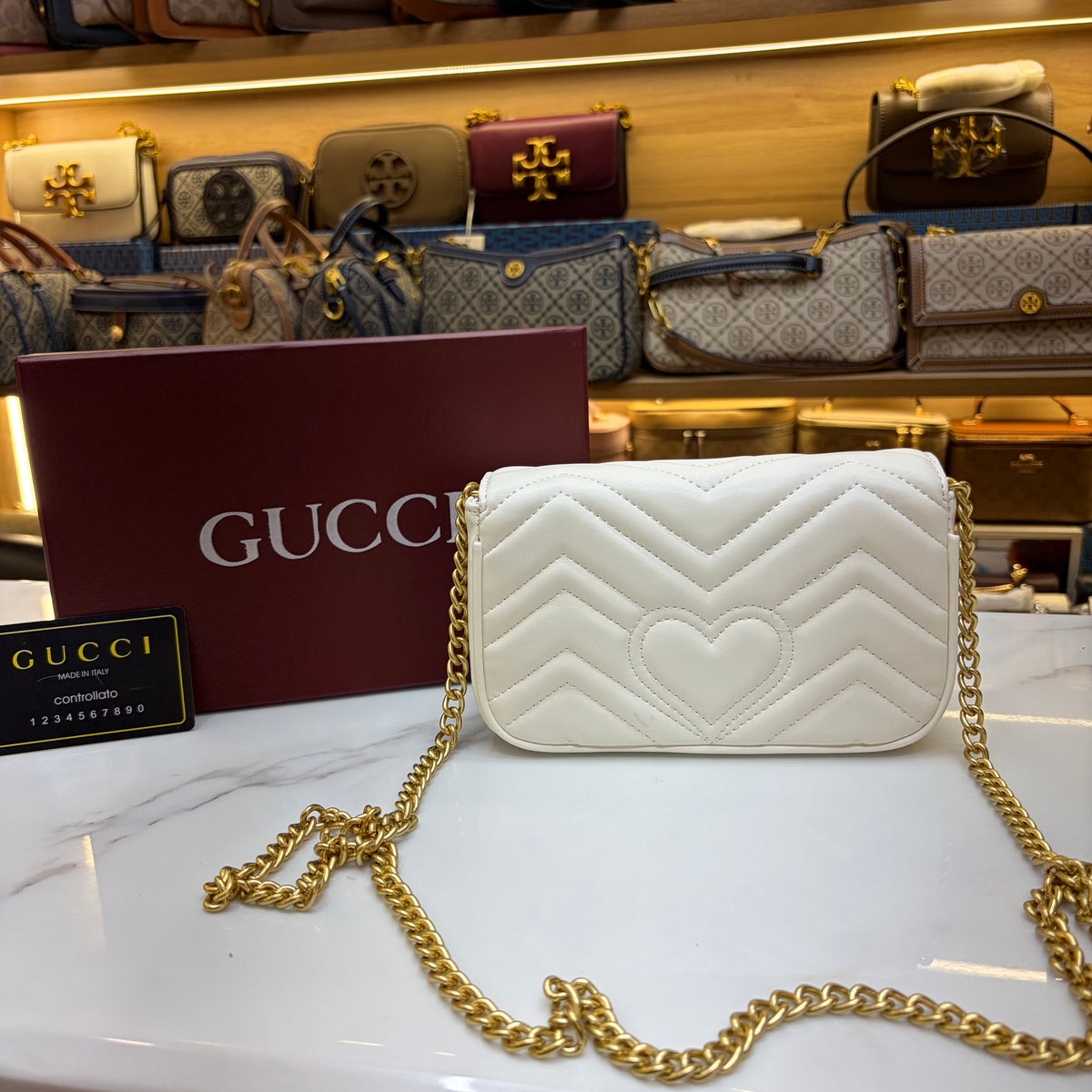 GG Mini Marmont - White (Ultra Premium)