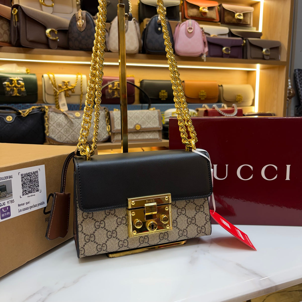 GG Padlock Shoulder/Sling Bag (Ultra Premium Double Box)