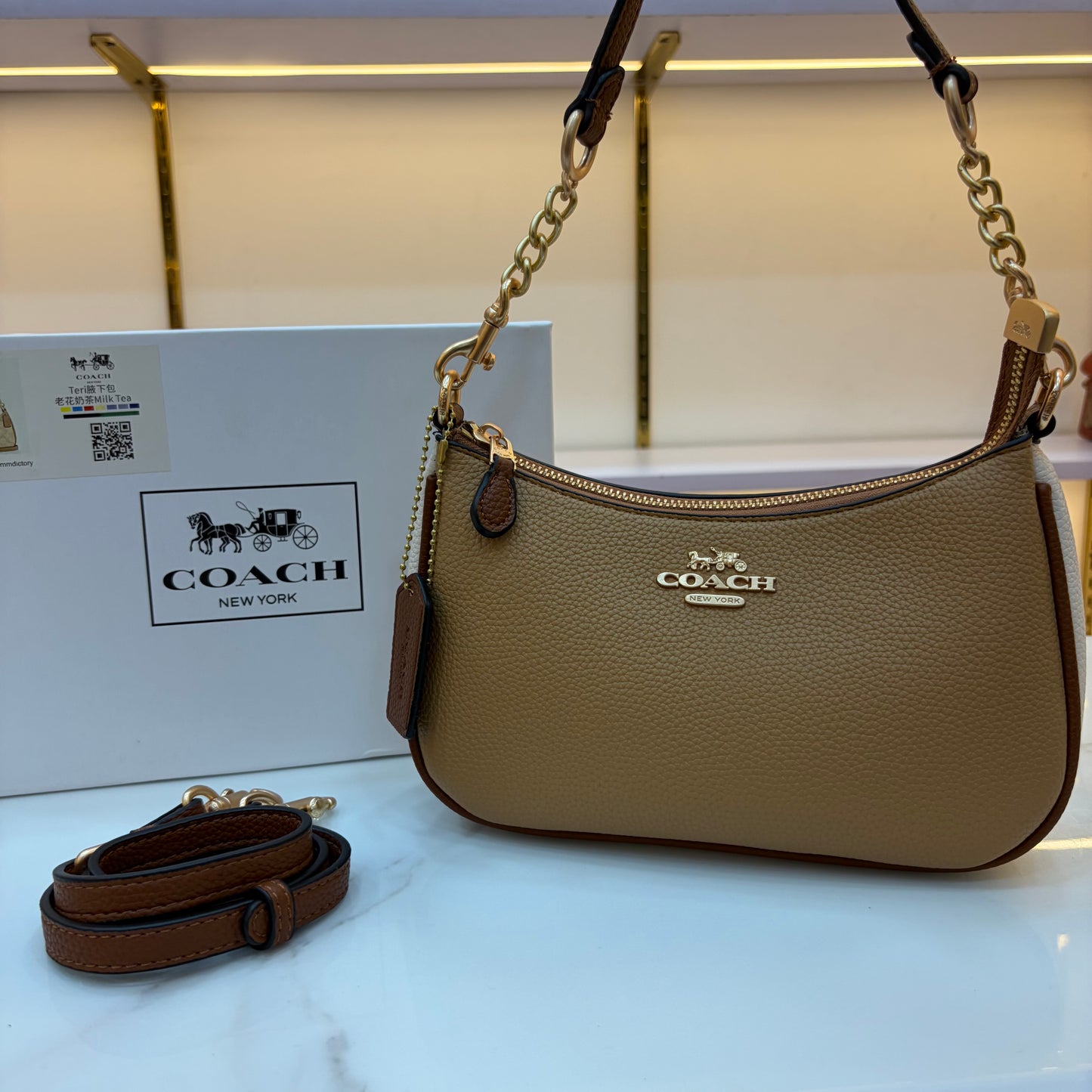 COCH TERI Sling/Shoulder Bag - Milk Tea