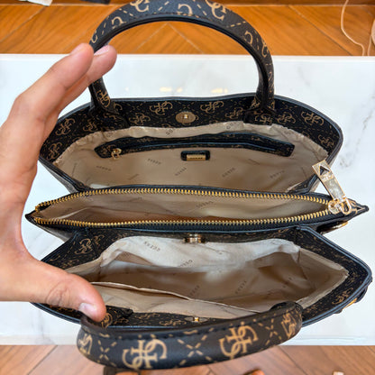 GUS Arlena Girlfriend Satchel - Black Monogram