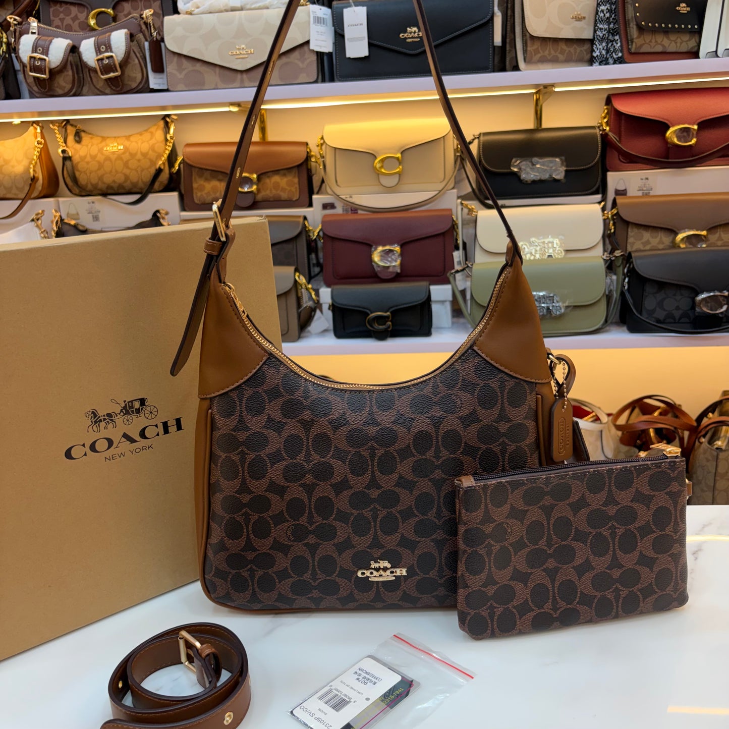 COCH JULIET HANDBAG With Wallet - Tan Coffee