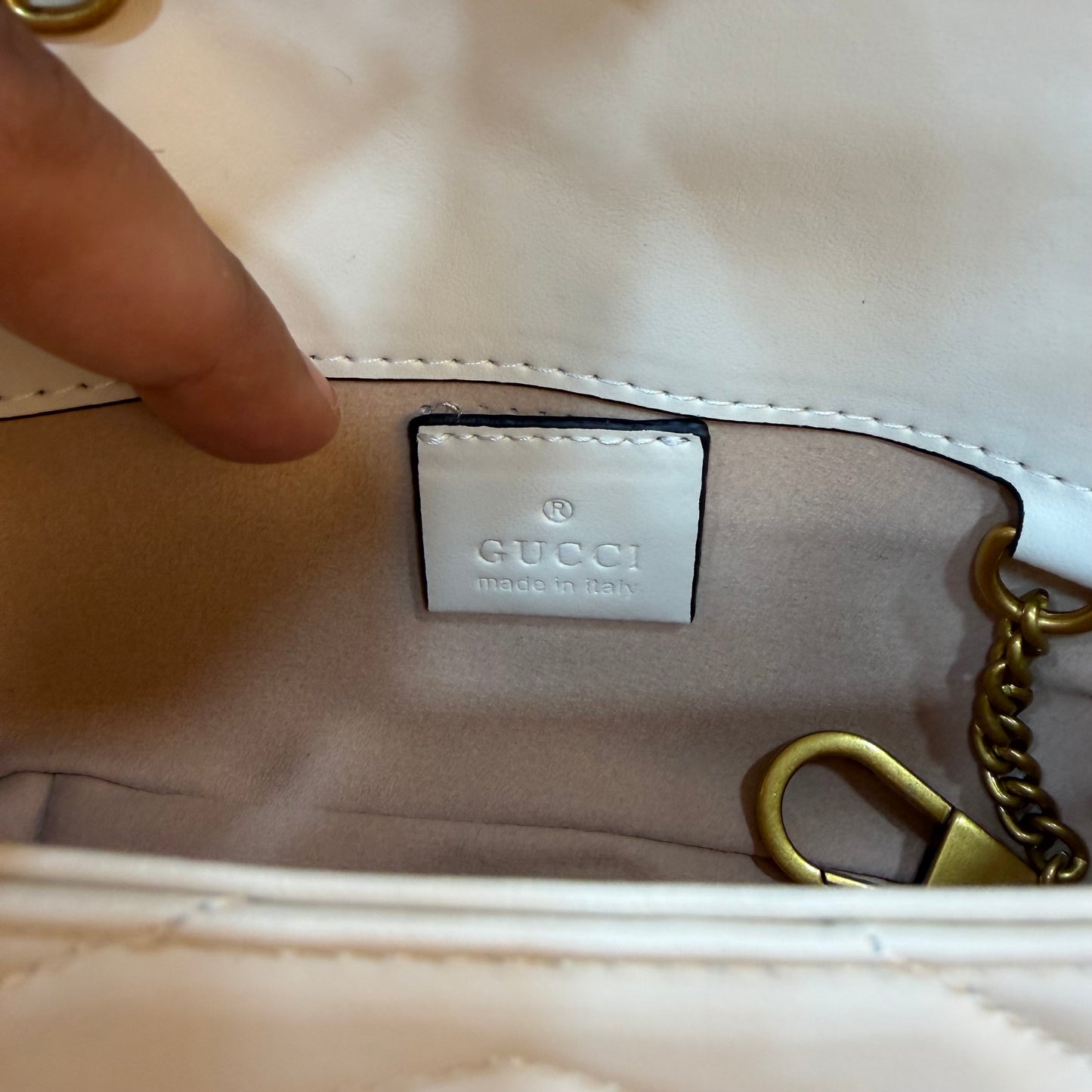 GG Marmont Mini Sling Bag - White (Ultra Premium Double Box)