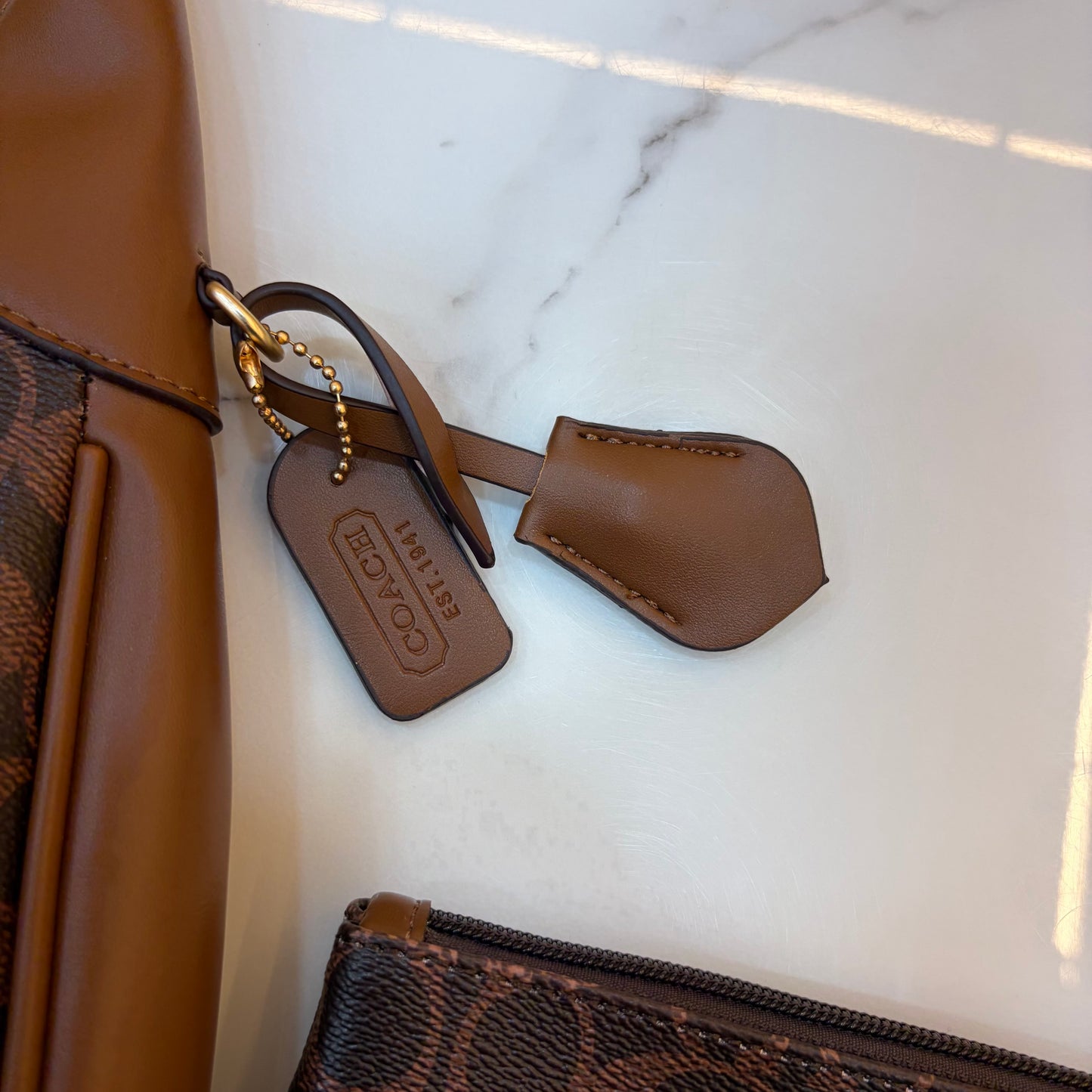 COCH JULIET HANDBAG With Wallet - Tan Coffee