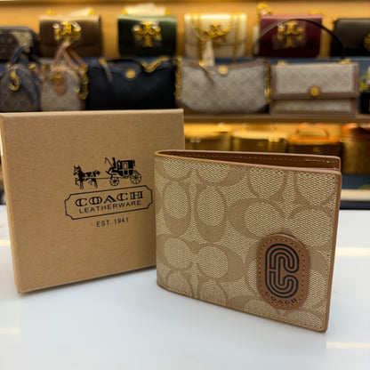 Coch Mens Wallet - Signature Beige