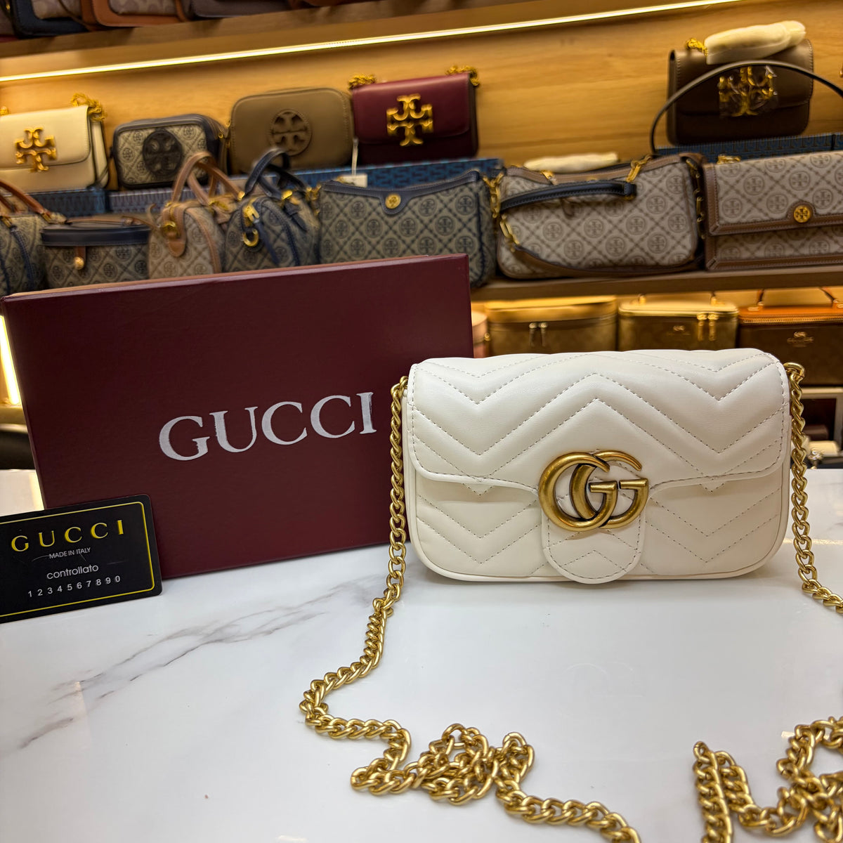 GG Mini Marmont - White (Ultra Premium)