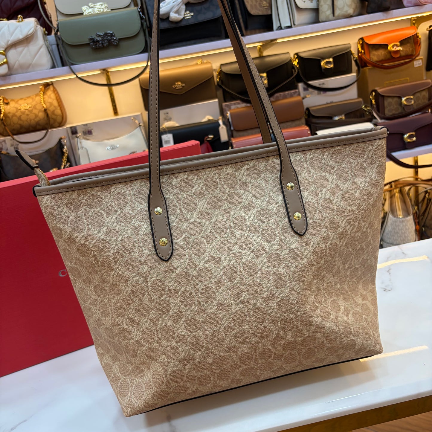 COCH Large Tote Bag - Light Apricot