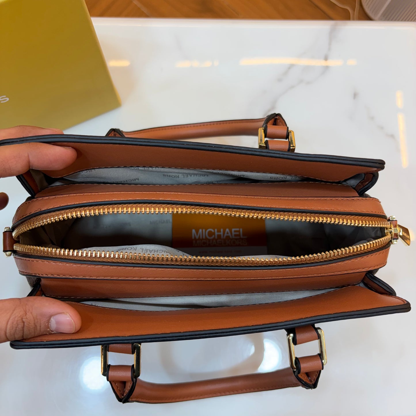 MK Satchel - Brown Tan