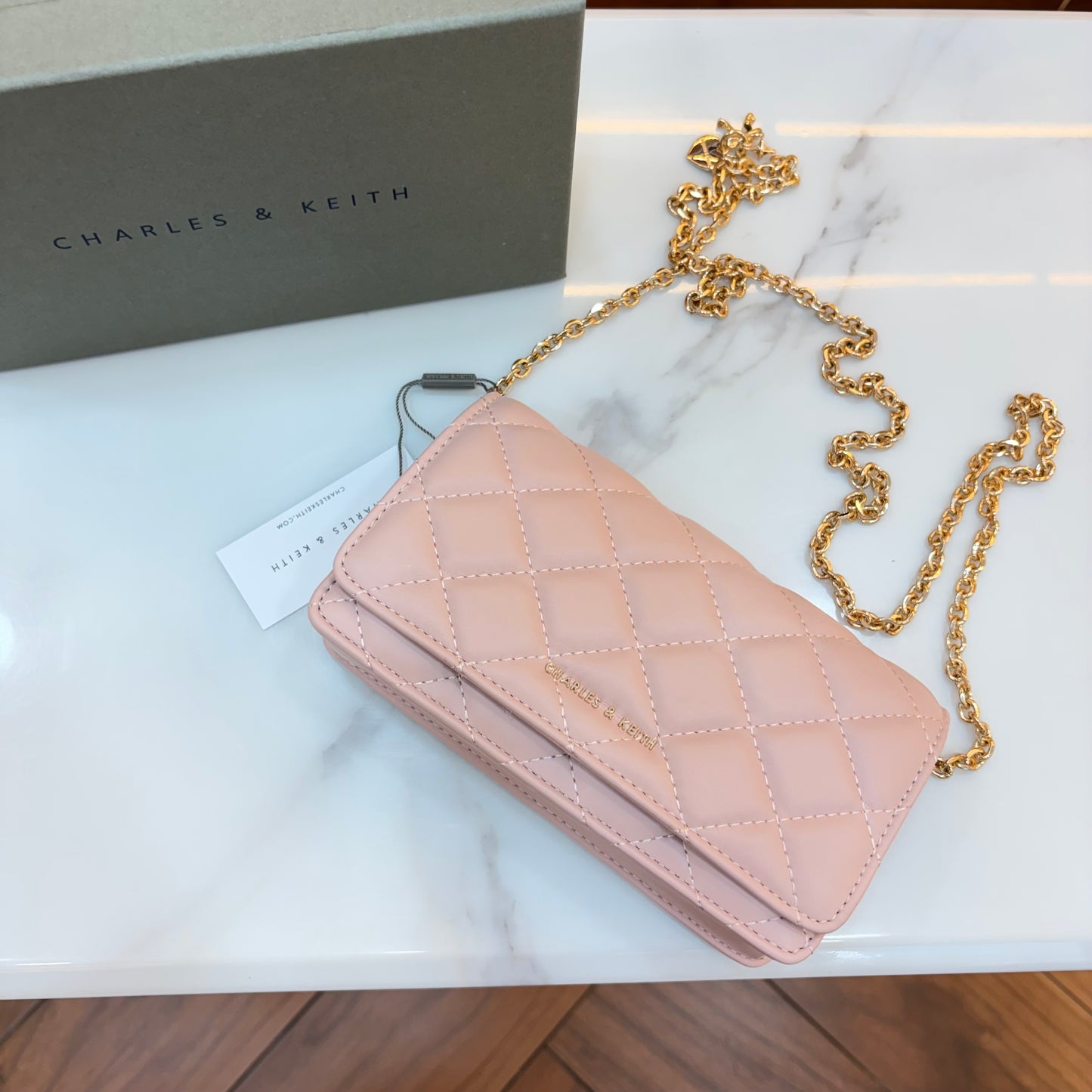 CNK Arrietty Quilted Sling Bag - Pink