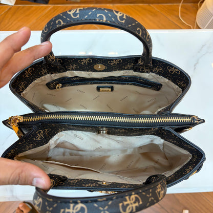 GUS Arlena Girlfriend Satchel - Black Monogram